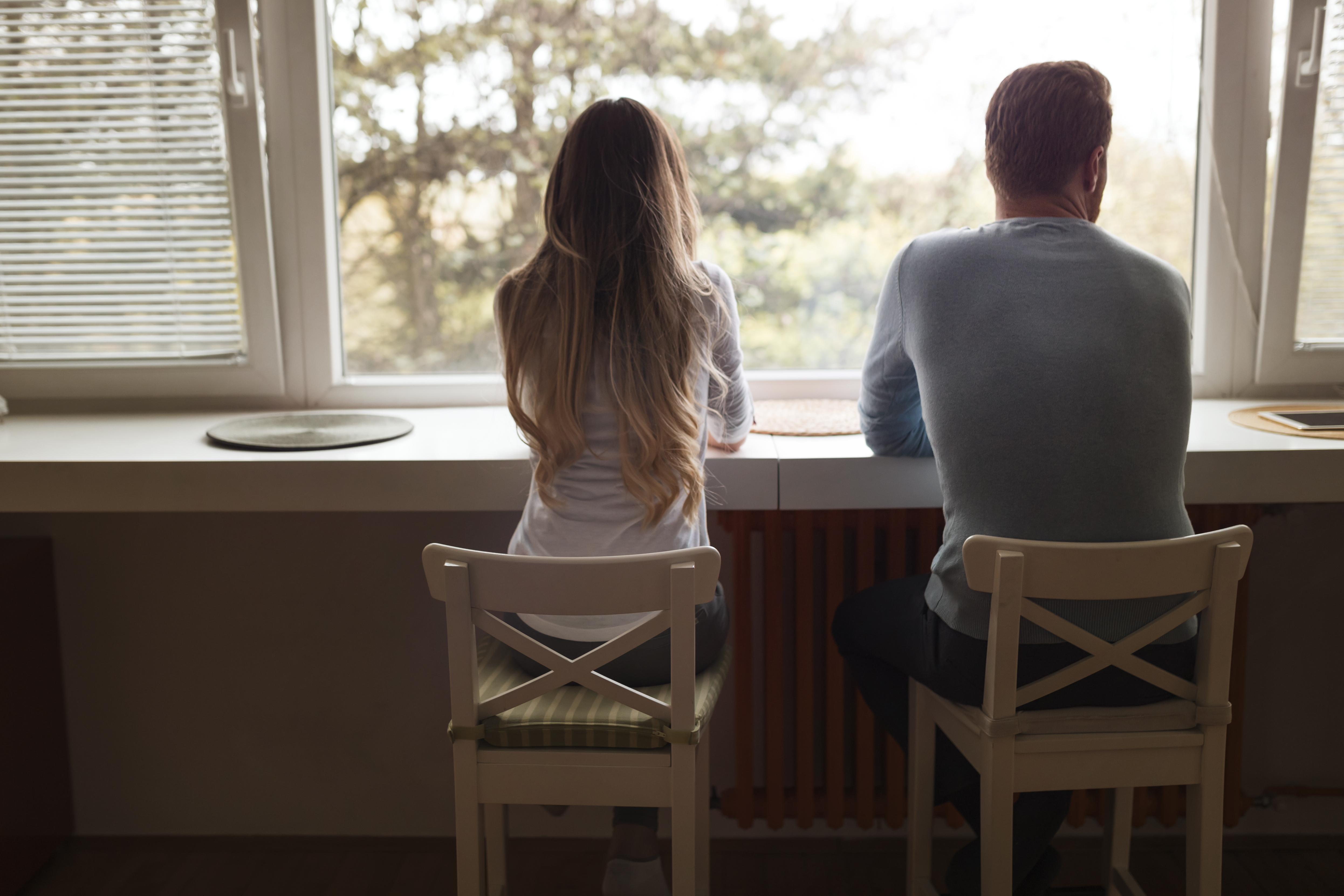 Couple working through something together